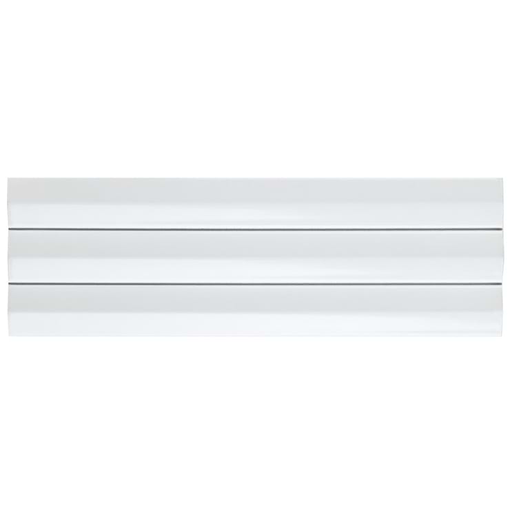 Ponto Bianco White Fluted 5x16 3D Polished Porcelain Tile