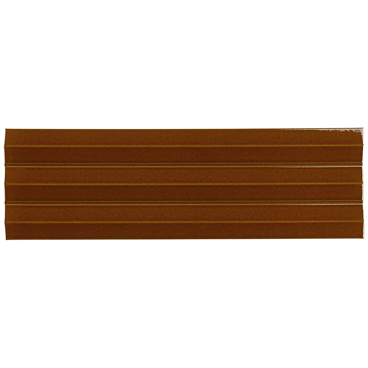 Ponto Ochre Yellow Fluted 5x16 3D Polished Porcelain Tile