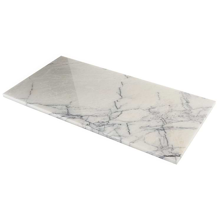 Lilac White 12x24 Polished Marble Tile