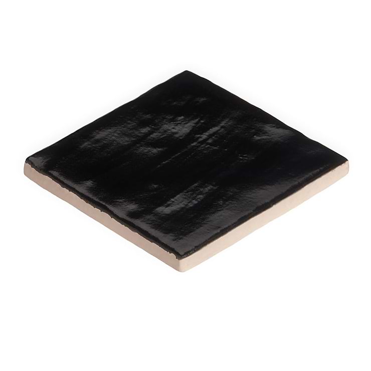 Montauk Jet Black 4x4 Mixed Finish Ceramic Tile