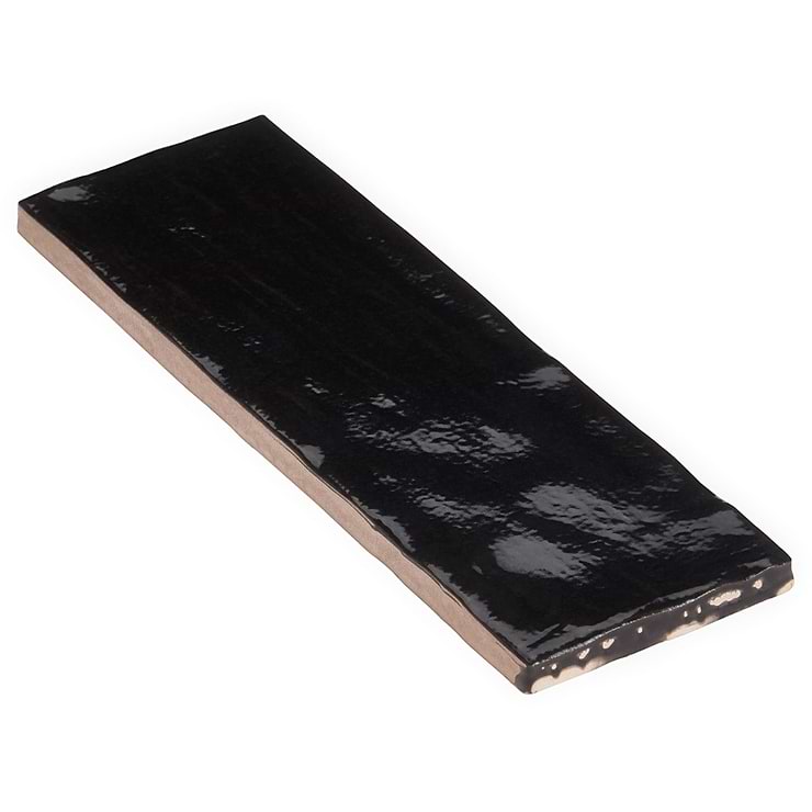 Montauk Jet Black 2x8 Mixed Finish Ceramic Subway Tile