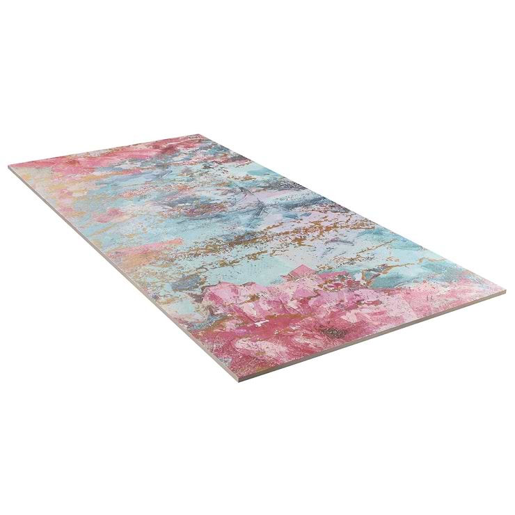 Art Gallery by Paula Purroy Magnolia Multicolor 24x48 Artisan Decor Matte Porcelain Tile