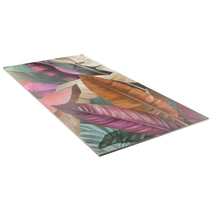 Art Gallery by Paula Purroy Rainforest Multicolor 24x48 Artisan Decor Matte Porcelain Tile