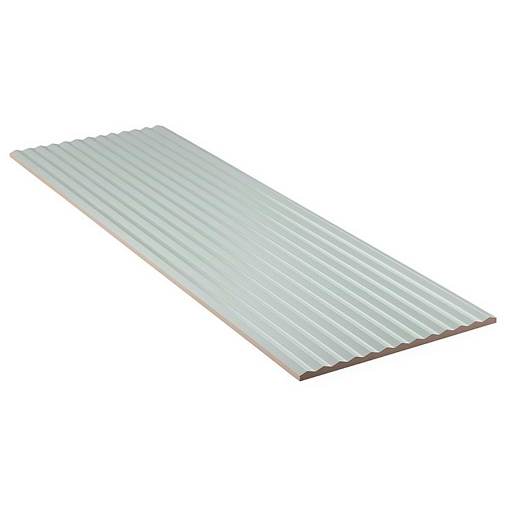 Mod Aquamarine 12x36 3D Fluted Matte Ceramic Tile 