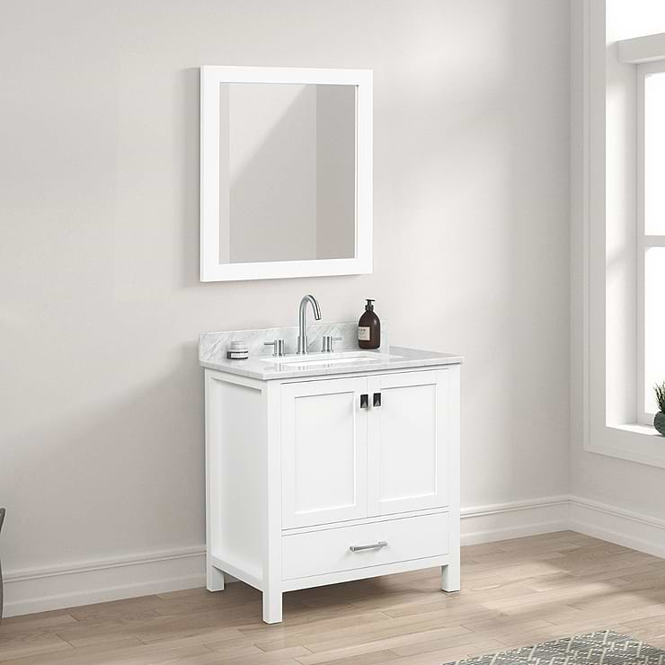 Athena 30'' White Vanity And Marble Counter