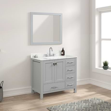 Athena 36'' Gray Vanity And Marble Counter