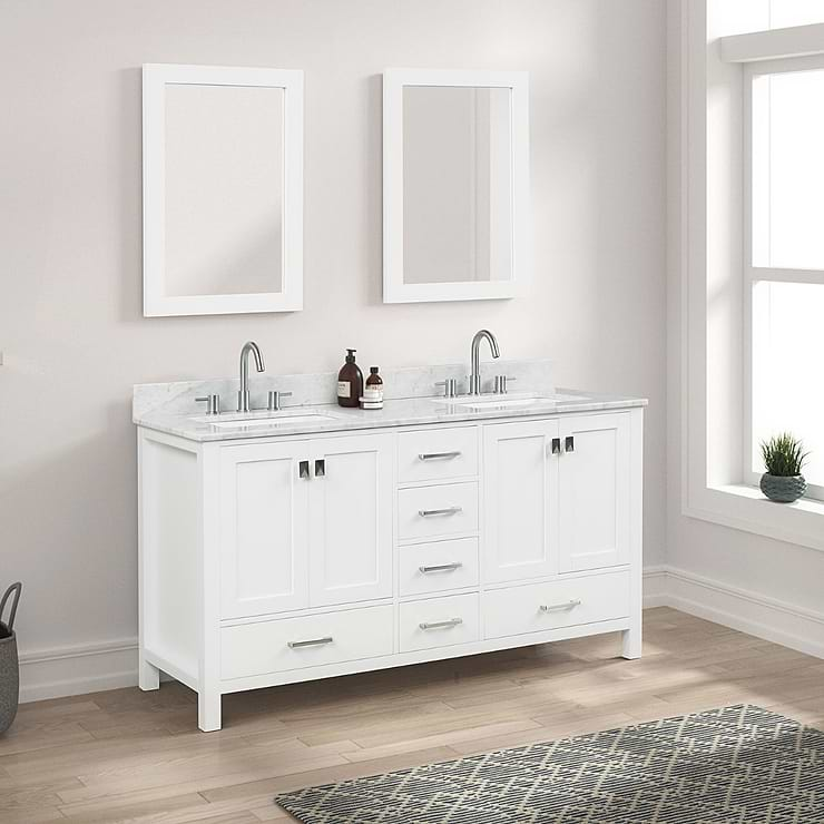 Athena 60'' White Vanity And Marble Counter