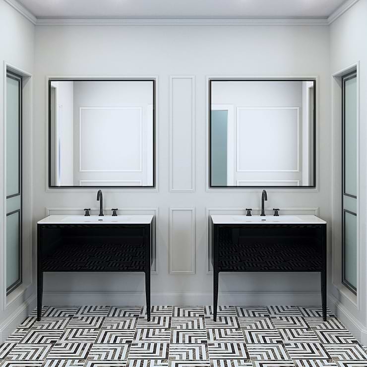Luxe Collection 36" Black Gloss Vanity