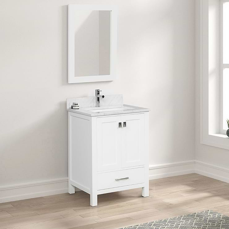 Athena 24'' White Vanity And Marble Counter