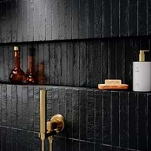 Wabi Sabi Coal Black 1.5x9 Matte Ceramic Tile