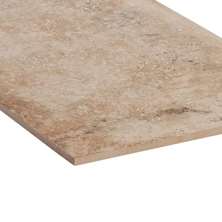 Seville Delfi Dark Beige 12x24 Travertine Look Matte Porcelain Tile