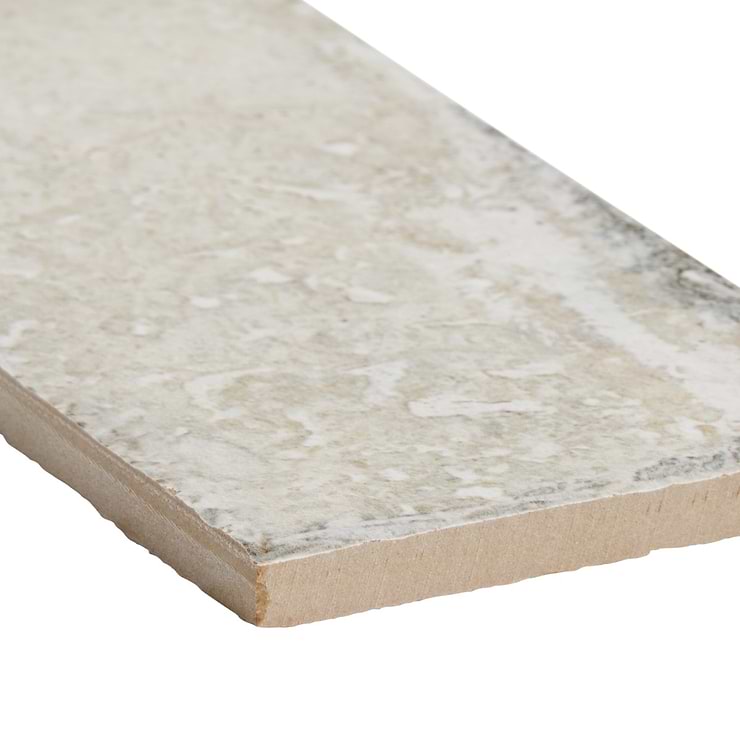 Seville Olimpia White 3x12 Travertine Look Matte Porcelain Tile