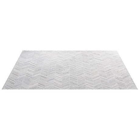 Carrara 1/2"x4" Herringbone Polished Marble Mosaic Tile