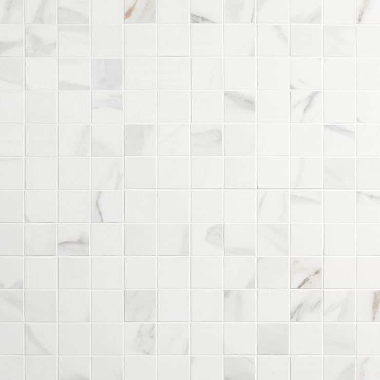 Minera Aurora Gold 2x2 Marble Look Matte Mosaic Tile