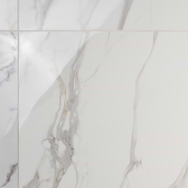Minera Aurora Gold 48x48 Marble Look Polished Porcelain Tile