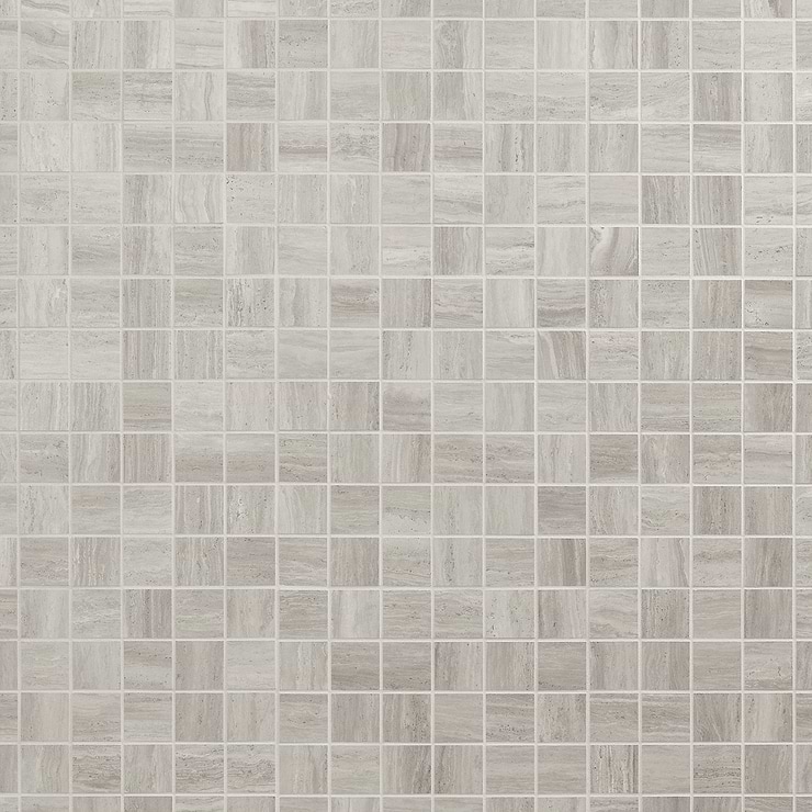 Nashville Gray 2x2 Travertine Look Matte Porcelain Mosaic Tile