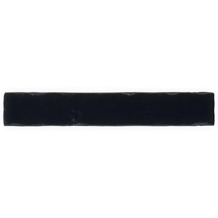 Wabi Sabi Coal Black 1.5x9 Matte Ceramic Tile