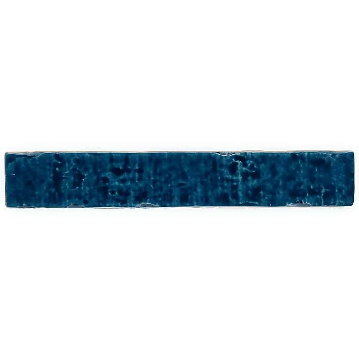 Wabi Sabi Sapphire Blue 1.5x9 Crackled Glossy Ceramic Tile