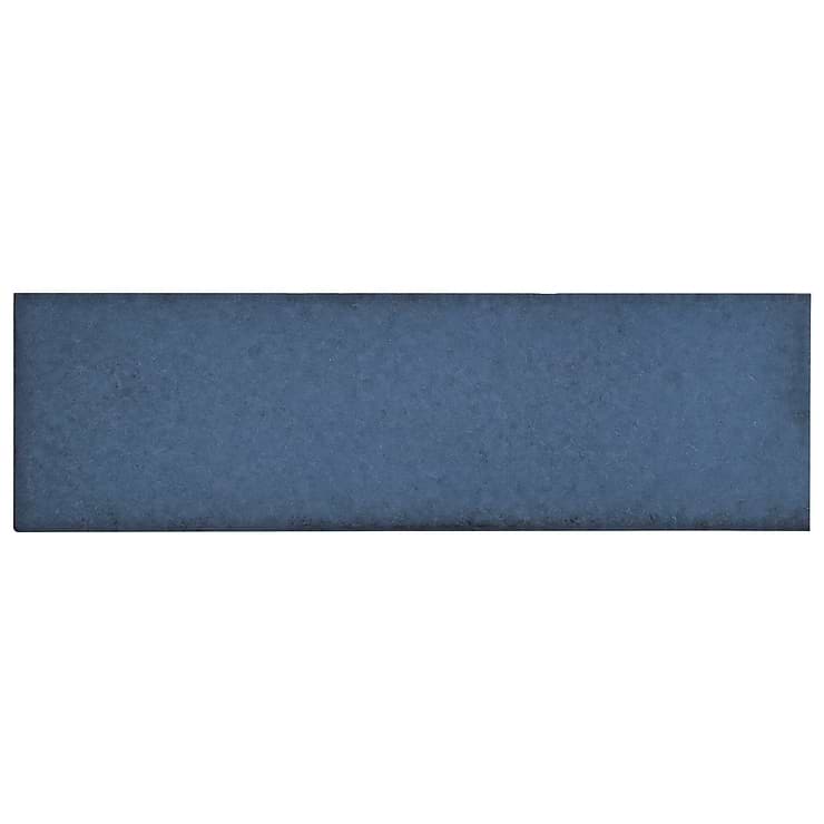 Color One Steel Blue 2x8 Glossy Lava Stone Tile