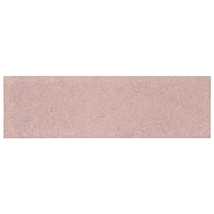 Color One Blush Pink 2x8 Glossy Lava Stone Tile 