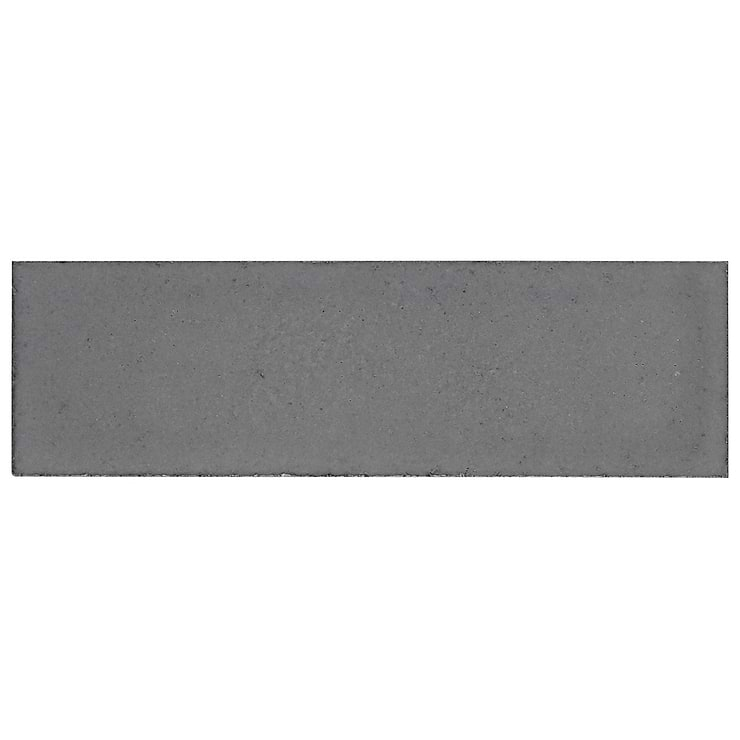 Color One Fossil Gray 2x8 Glossy Lava Stone Tile 