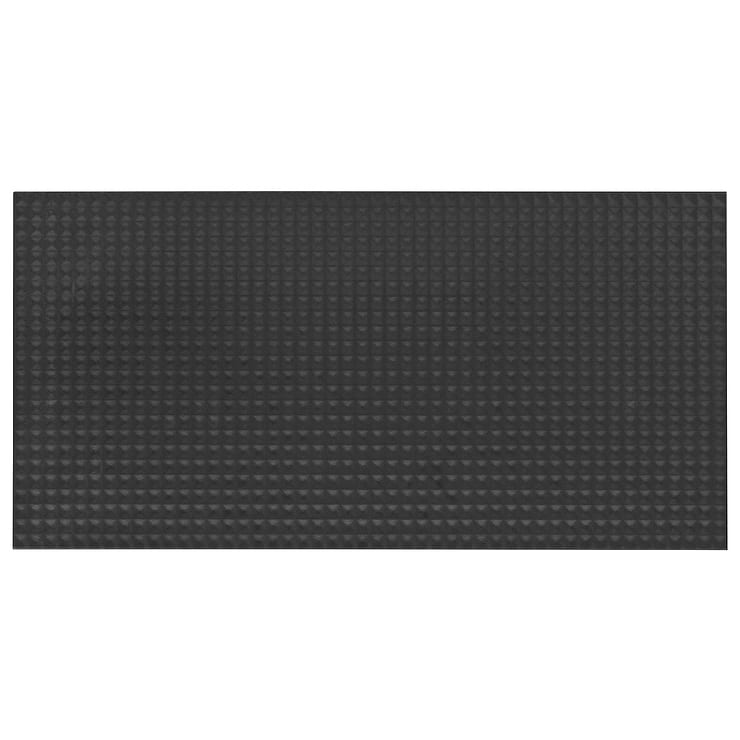 Kinzie Waffle Charcoal Black 8x16 Textured Matte Ceramic Tile
