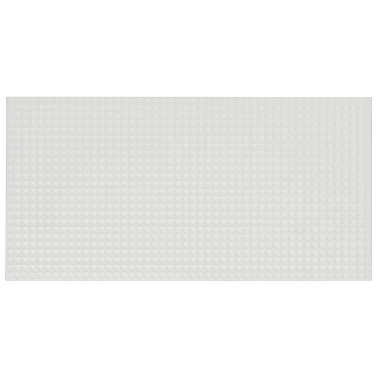 Kinzie Waffle White 8x16 Textured Matte Ceramic Tile