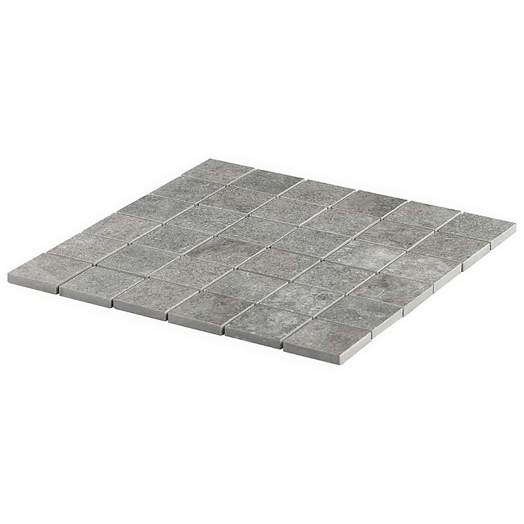 Acadia Slate Gray 2x2 Quartz Look Matte Porcelain Mosaic Tile