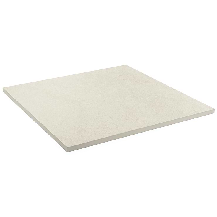 Acadia Warm Linen White 24x24 Limestone Look Matte Porcelain 2CM Outdoor Paver