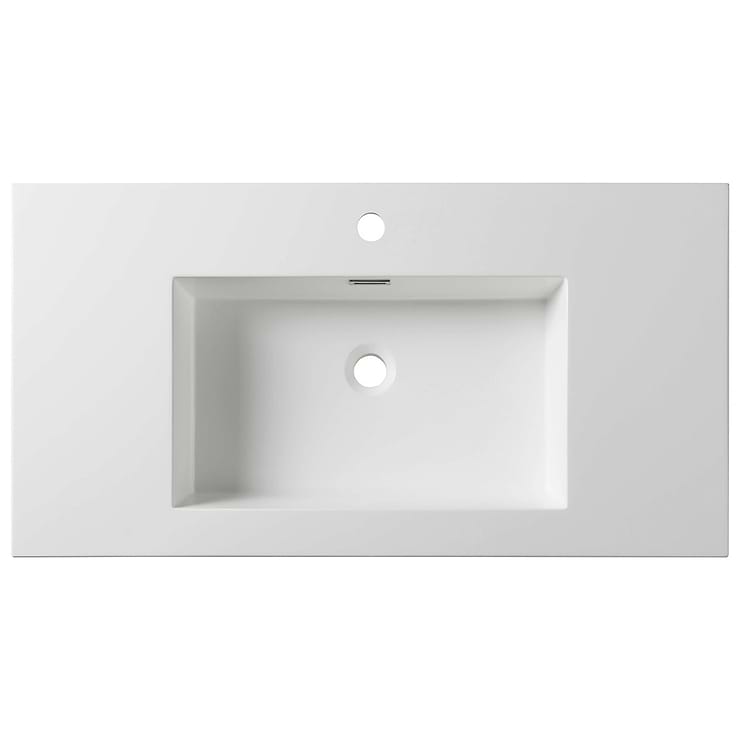 Kaleb 36'' Cement Gray Vanity and Counter
