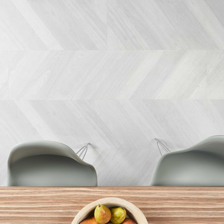 Stacy Garcia Fleetwood Chevron Silver Rigid Core Click 12x48 Luxury Vinyl Plank Flooring