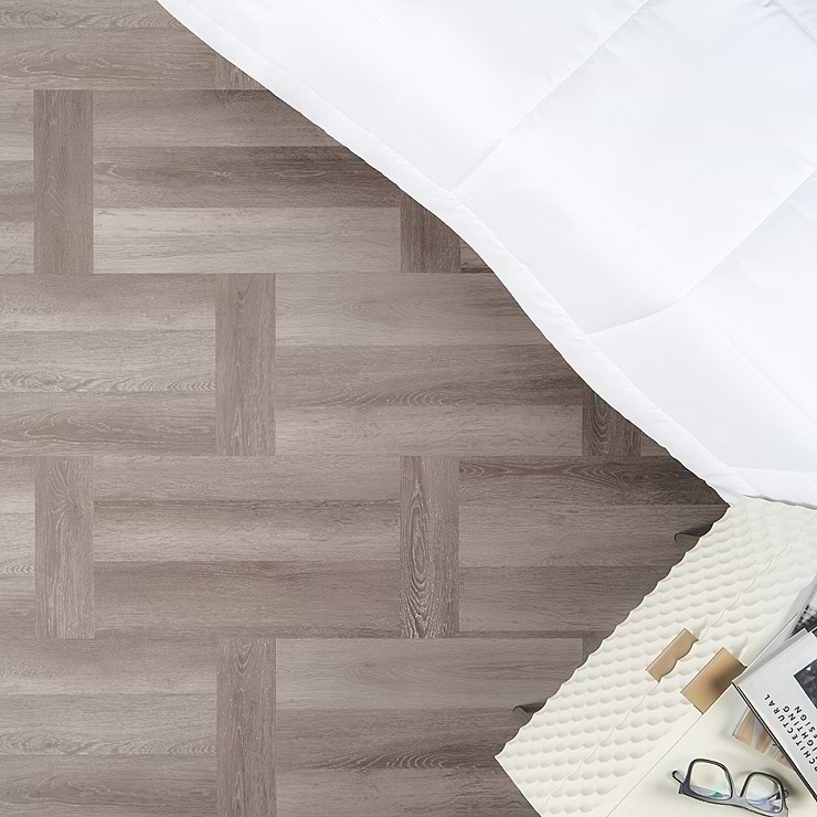 Stacy Garcia Fleetwood Parquet Dolphin Rigid Core Click 12x24 Luxury Vinyl Tile