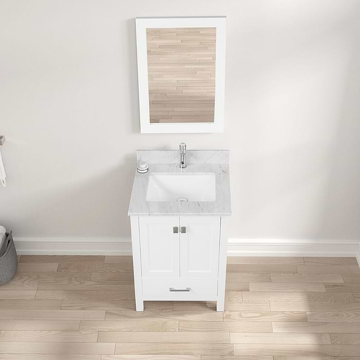 Athena 24'' White Vanity And Marble Counter