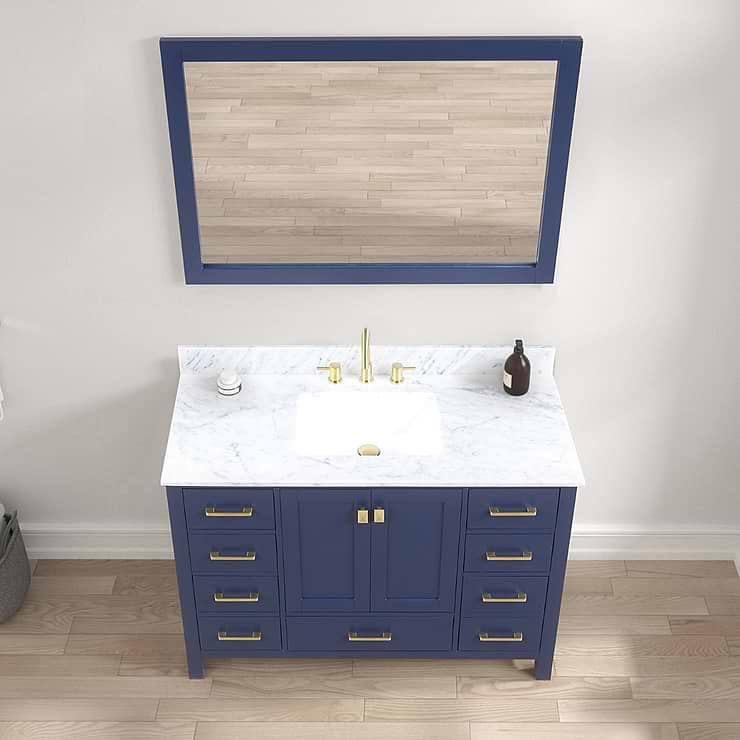 Athena 48'' Blue Vanity And Marble Counter