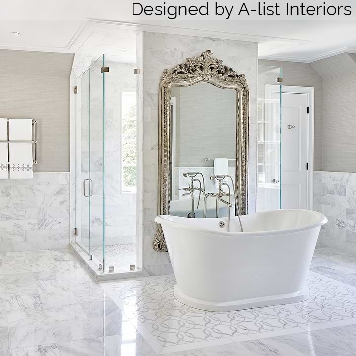 Nymeria White & Gray Polished Marble Tile