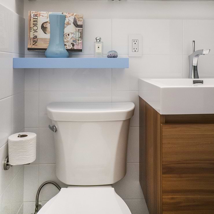 Basic White 8x16 Polished Ceramic Subway Wall Tile