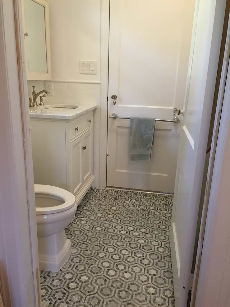 Cosmos Carrara & Moonstone 4" Hexagon Marble Polished Mosaic Tile