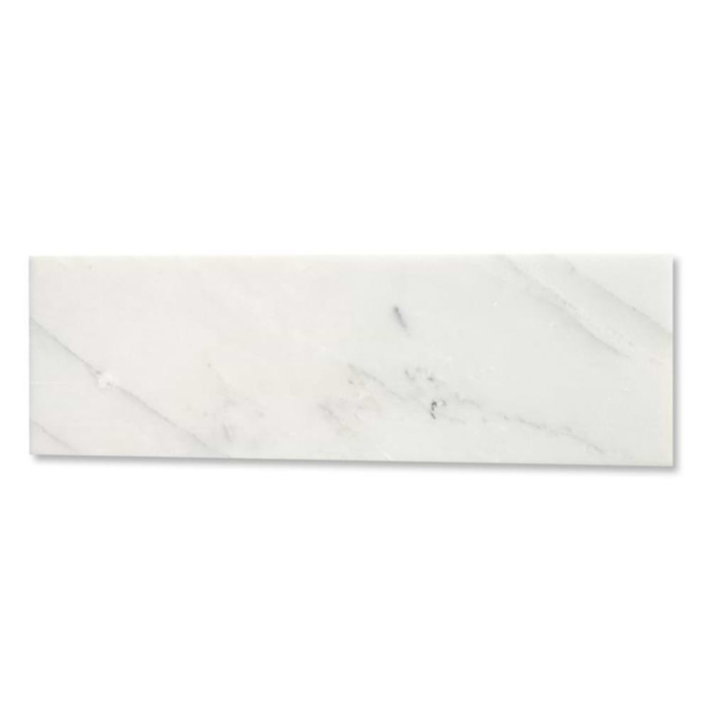 Asian Statuary White 6x18 Honed Marble Tile