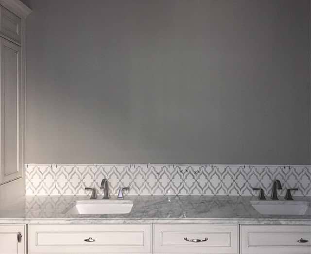 Borgias White and Gray Polished Marble Tile
