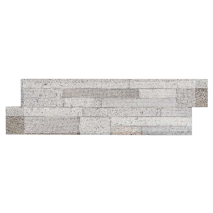 StackStone 3D Steel Gray Marble Ledger Panel Mosaic Wall Tile