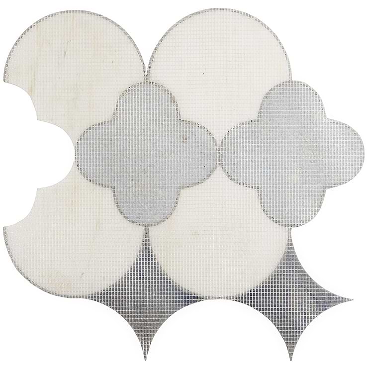 Layla Azul Blue Polished Marble Mosaic Tile