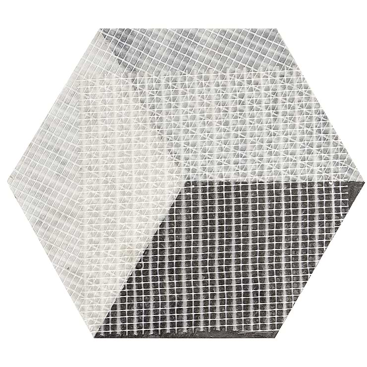 Havasar Grigio Gray 8x9 Honed Marble Mosaic Tile