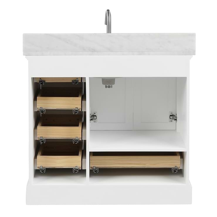 Glendale 36'' White Vanity And Marble Counter