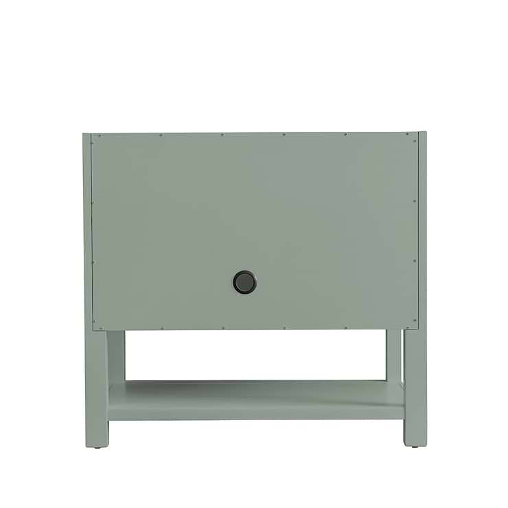 James Martin Vanities Breckenridge Smokey Celadon Green 36" Single Vanity with Carrara Marble Top