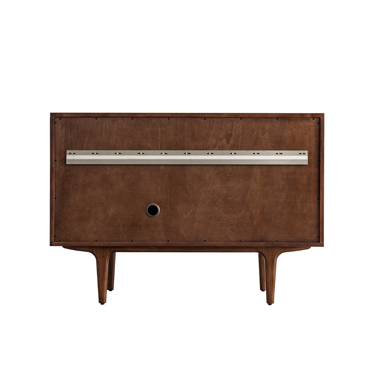 James Martin Vanities Amberly Mid-Century Walnut 48" Single Vanity with Carrara Marble Top