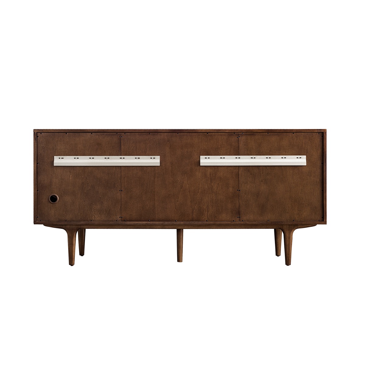 James Martin Vanities Amberly Mid-Century Walnut 72" Double Vanity with Eternal Serena Quartz Top