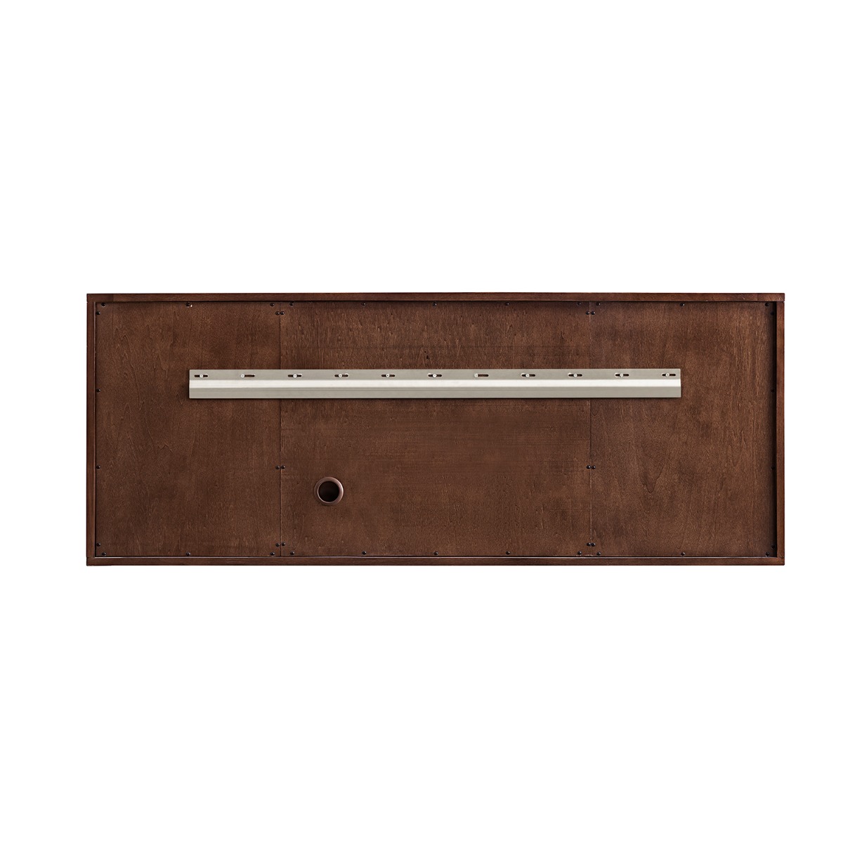 James Martin Vanities Amberly Mid-Century Walnut 60" Single Vanity with Eternal Serena Quartz Top