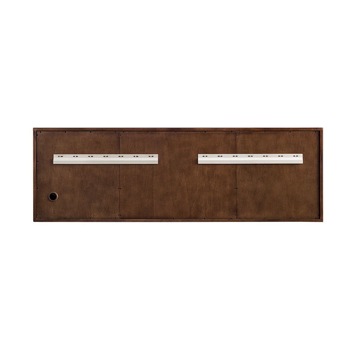 James Martin Vanities Amberly Mid-Century Walnut 72" Double Vanity with Eternal Serena Quartz Top