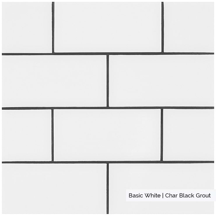 Basic White 3x6 Polished Ceramic Subway Wall Tile