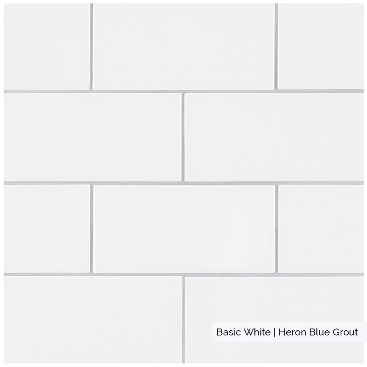 Basic White 3x6 Polished Ceramic Subway Wall Tile